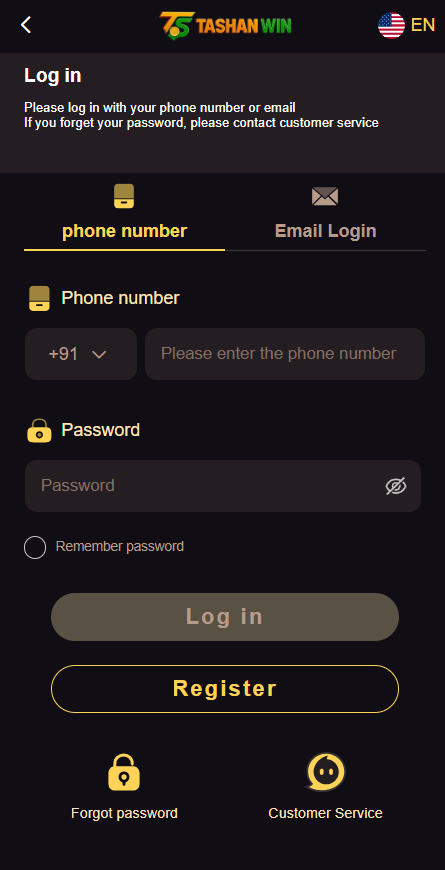 Tashan Win Login