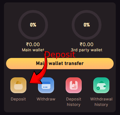 Tashan Win Deposit option
