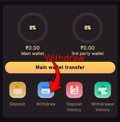 Tashan Win Withdraw option